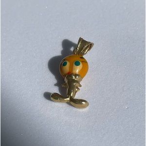 Vintage Tweety Bird Charm 14k Gold
